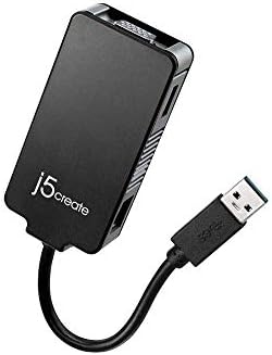 J5Create USB ל- VGA מתאם- USB 3.0/2.0 & gigabit Ethernet Multi Monitor Hub | ממיר כרטיס גרפי חיצוני | מהירות העברה של